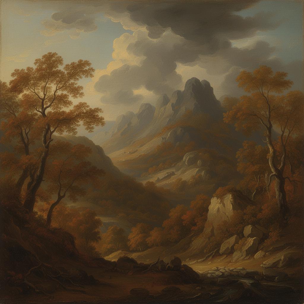 “Romantic landscape, oil on canvas — shipped Edinburgh → Tokyo.”